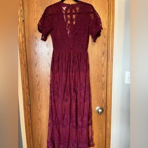 Wild Honey, Wine coloured, romper dress, size small